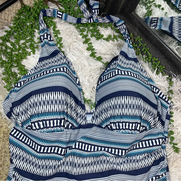 -🌼3/$30🌼intl Details Printed Tankini Swim Halter Top Size XL - Picture 5 of 16